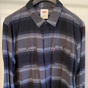 Levi's Button-Down Striped Flannel Shirt Size: XXL